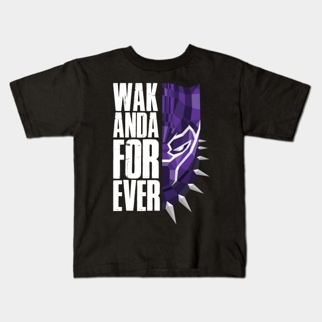 Wakanda Forever Kids T-Shirt by gastaocared